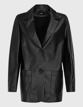 ARMA Ohanna Lamb Butter Black // Lammleder-Blazer