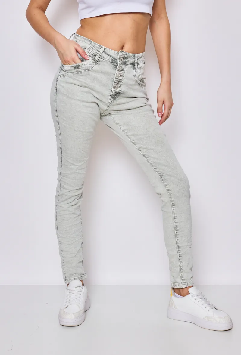 BAGGY TIE AND DYE BEIGE 6-KNOPF-JEANS