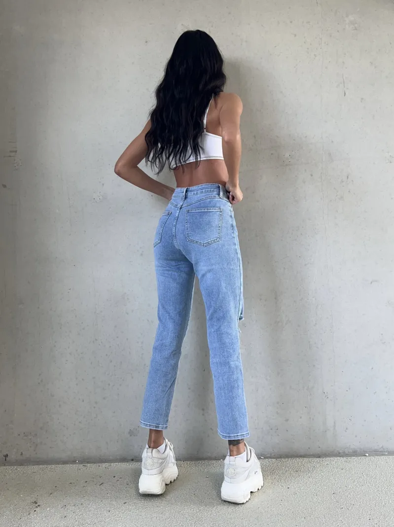 BLAUE MOM-FIT-STRETCH-RIP-JEANS