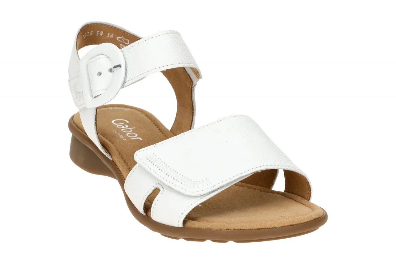 Gabor comfort Sandale weiß Klett Riemchen 46.062.50