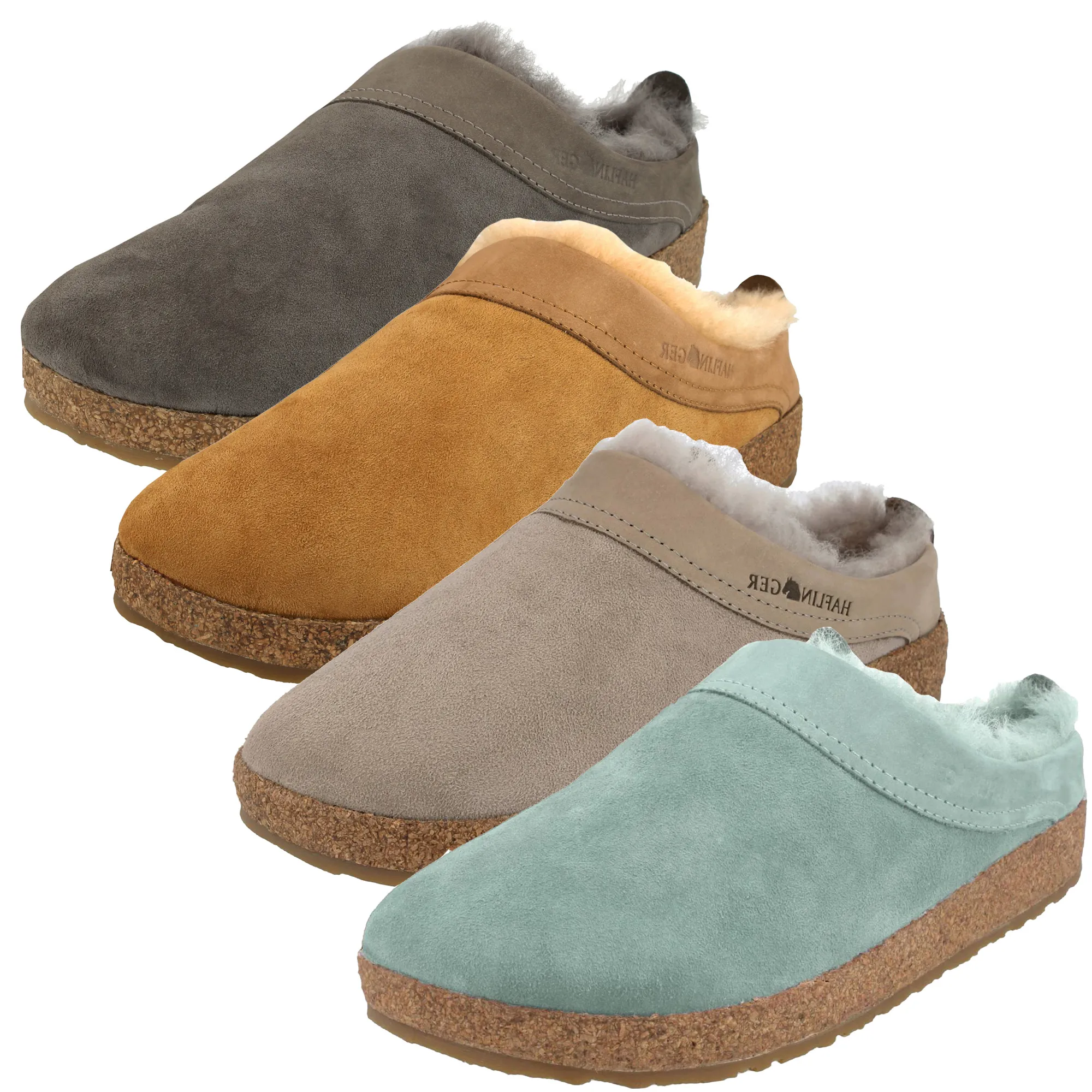 Haflinger Leder Hausschuh Damen Herren Pantoffel Lammfell Snowbird