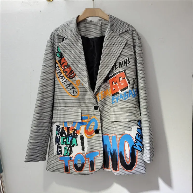 Heidi-Mode | Übergroßer Blazer Mit Text