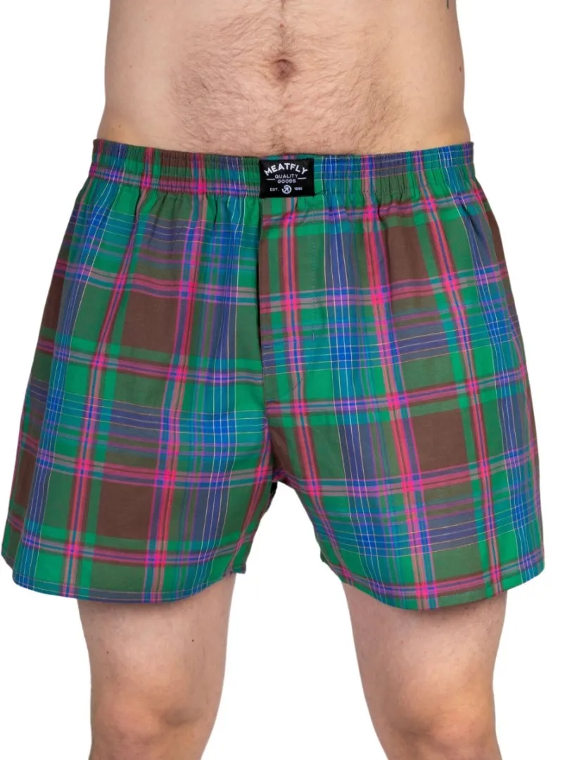 Herren-Boxershorts Meatfly Doug rosa/grün XL