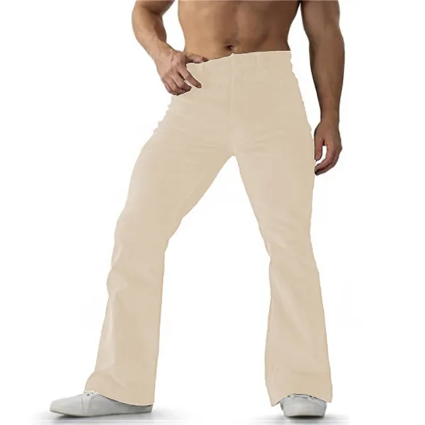 Herren Cordhose in Uni-Farbe, modisch und gerade geschnitten