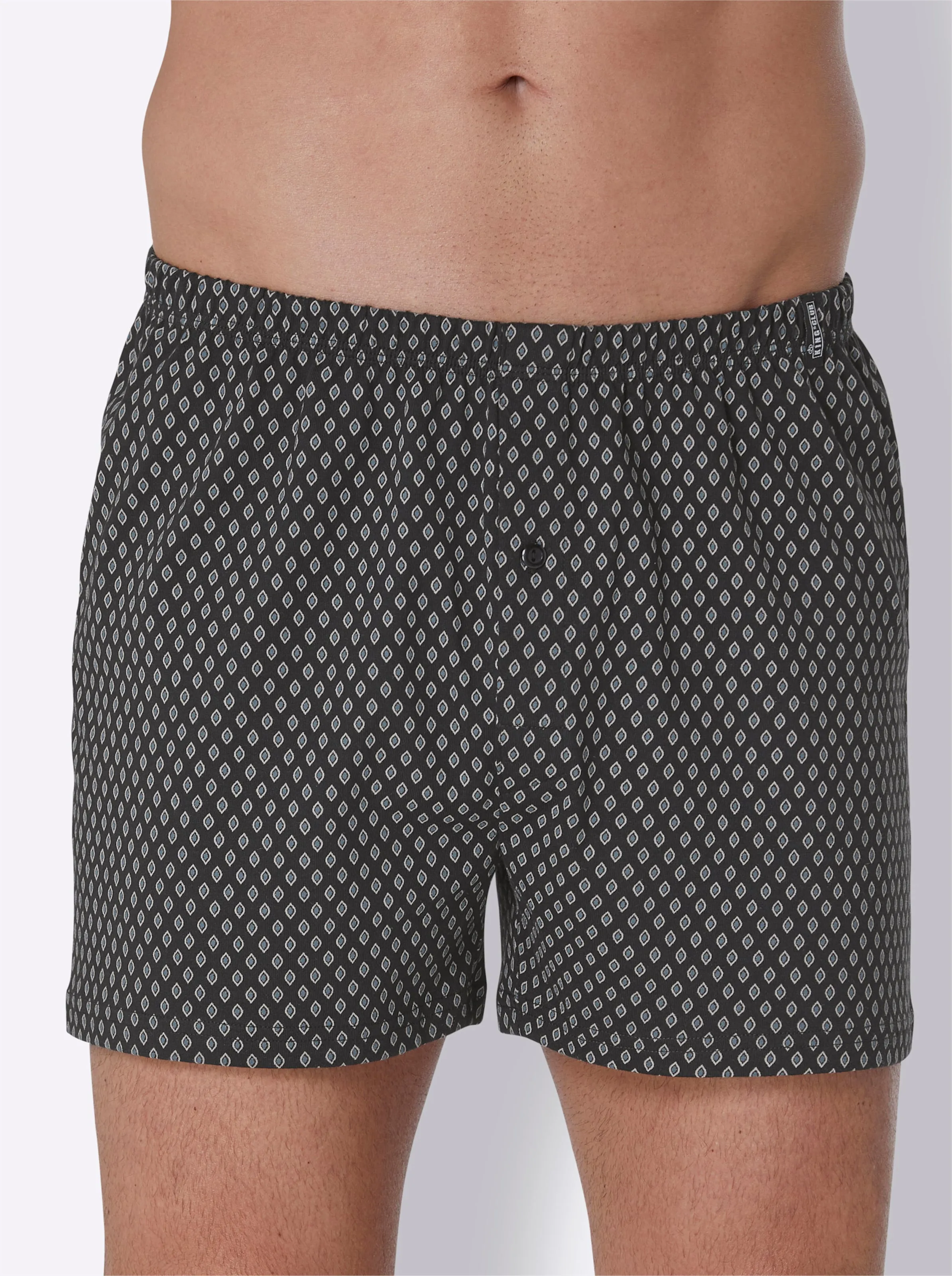 KINGsCLUB Boxershorts in camel + anthrazit + schwarz