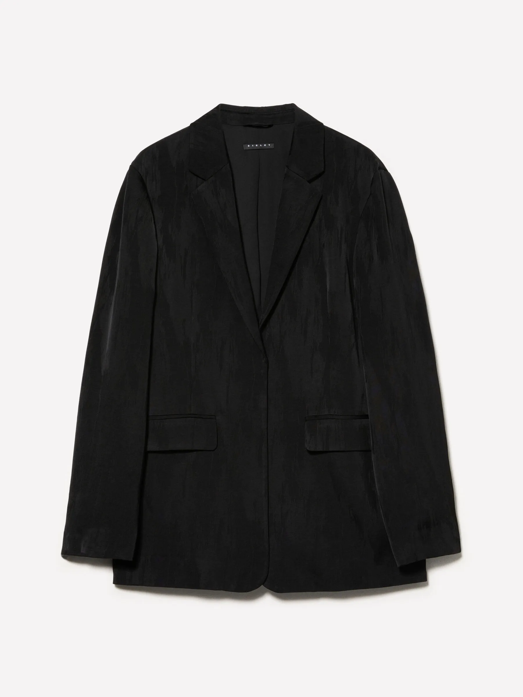 Offener schwarzer Blazer, Schwarz 