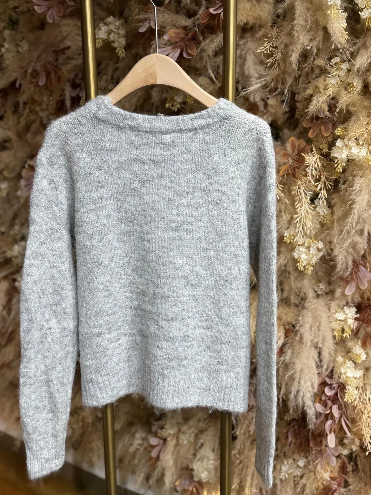 Pullover mit floralen Pailletten