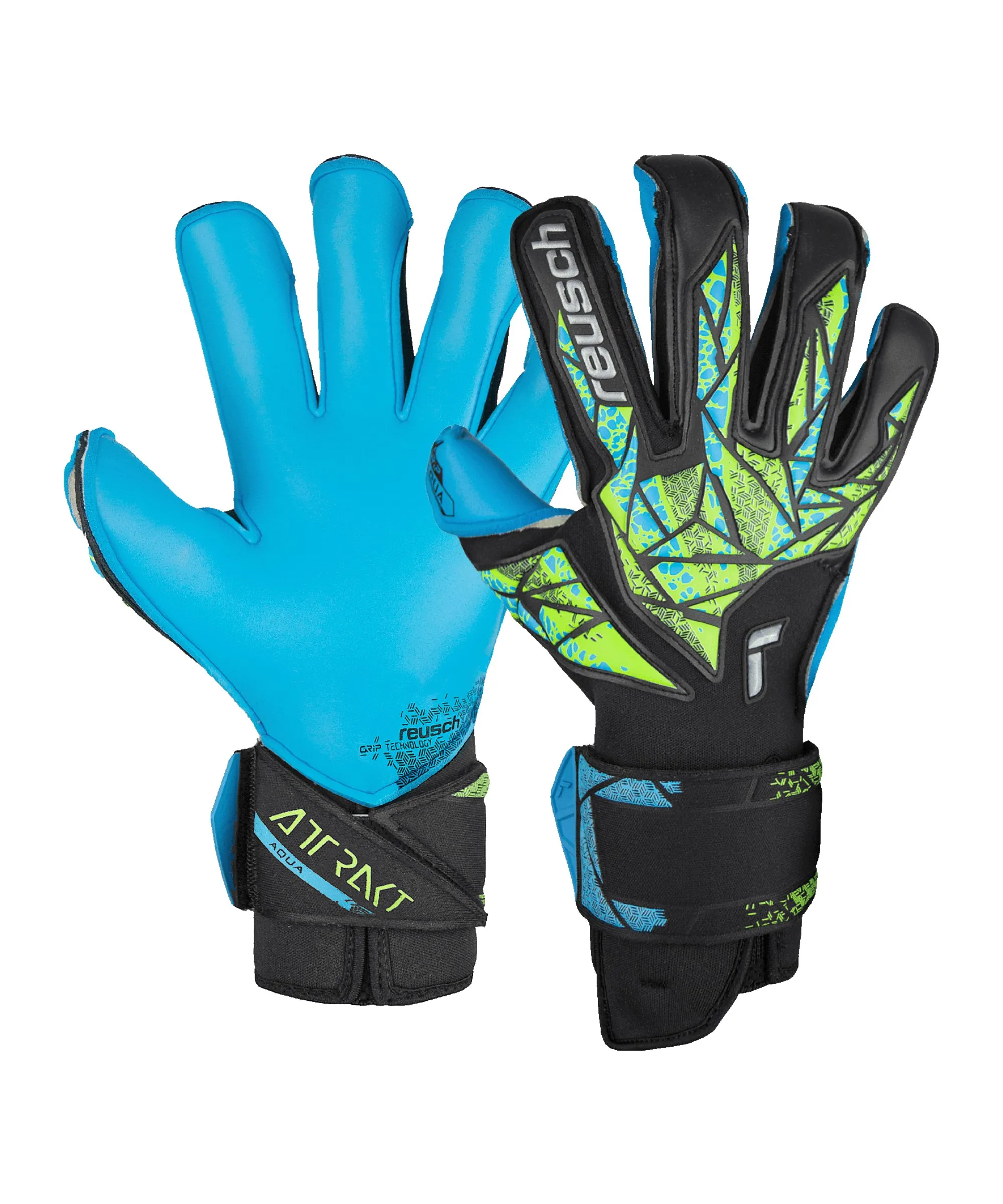 Reusch Attrakt Evolution TW-Handschuhe Aqua 2024 Schwarz Grün Blau F7410