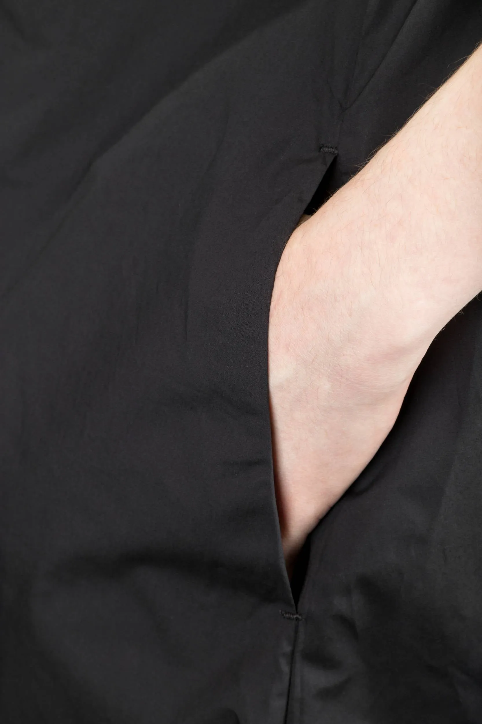 Rundholz Damen Hemd-Kleid Oversized mit Kragen schwarz