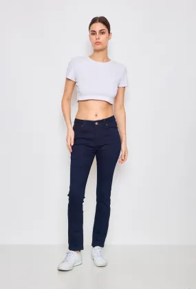 Slim-Jeans aus Stretch-Baumwolle mit hoher Taille