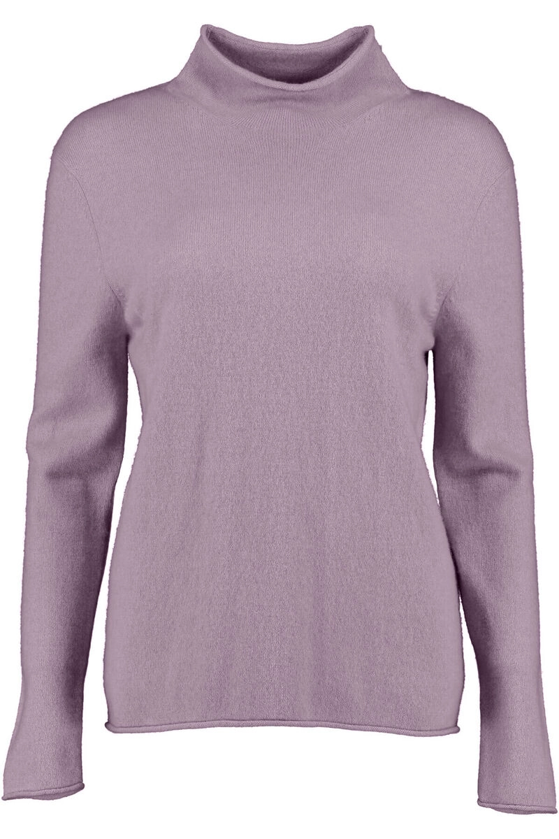 S.MARLON Stehkragen- Pullover flieder aus hochwertigem Cashmere