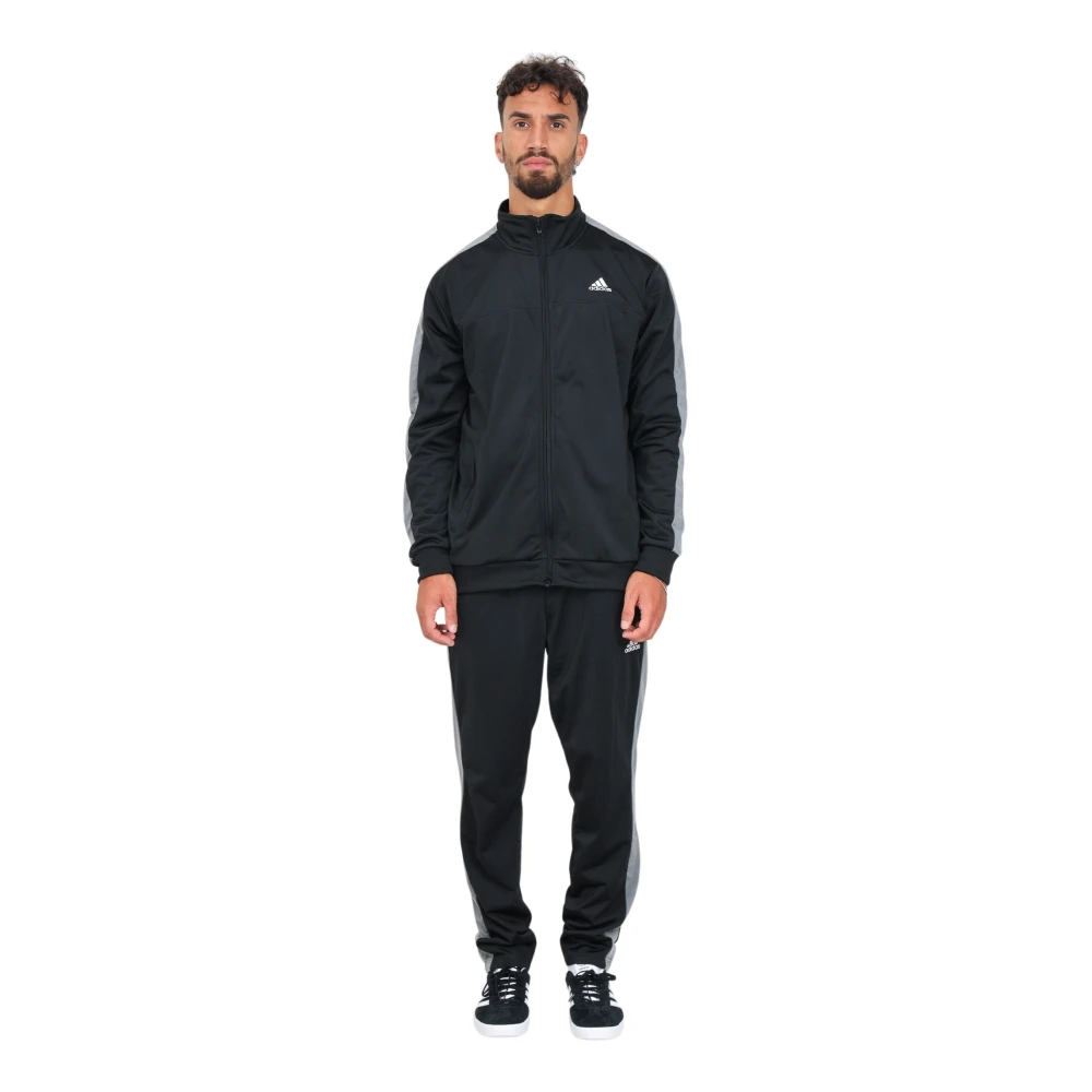 Sportlicher Schwarzer Trainingsanzug Herbst Winter