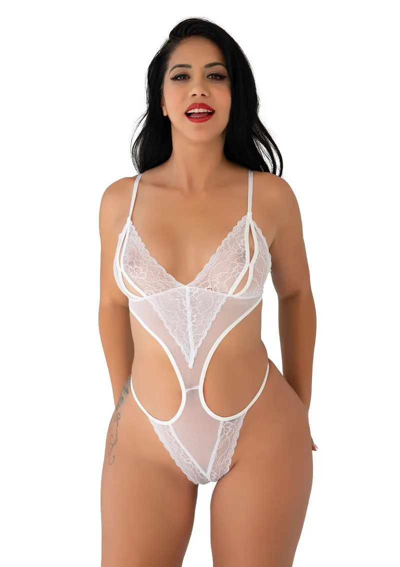 Weißer Peek-a-Boo-Body
